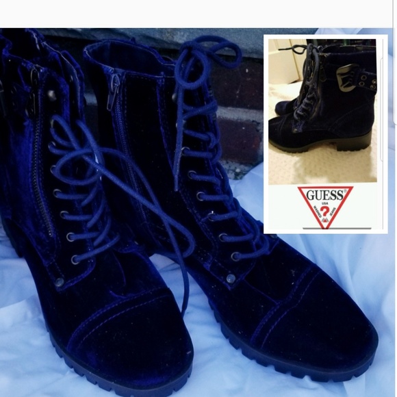 guess velvet boots